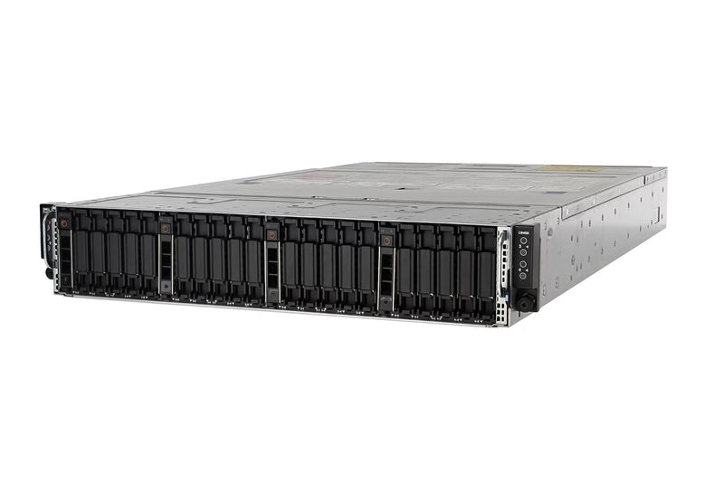 Dell PowerEdge C6400 2U Rackmount Server - 24 SFF - 8 x Xeon Gold 6128 - 320GB DDR4 - 2 x 1.2TB SAS- Perc H730 Mini - Intel i350 - 2 x 1600 Watt (Refurbished)