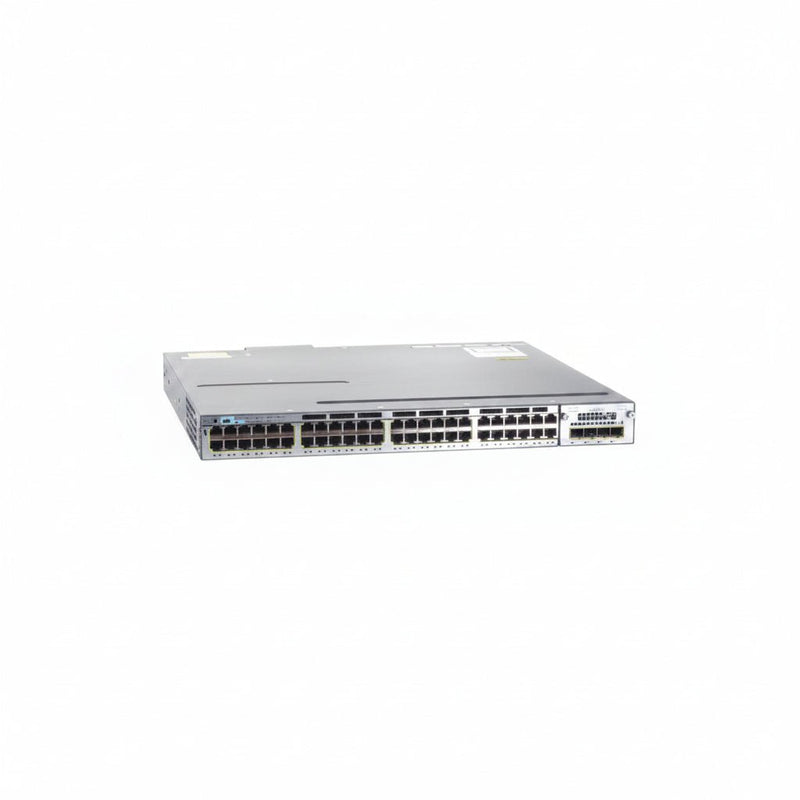 Cisco Catalyst WS-C3750X-48P-S 48-Port Gigabit PoE+ Layer 3 Managed Switch with C3KX-NM-1G Network Module (Refurbished)