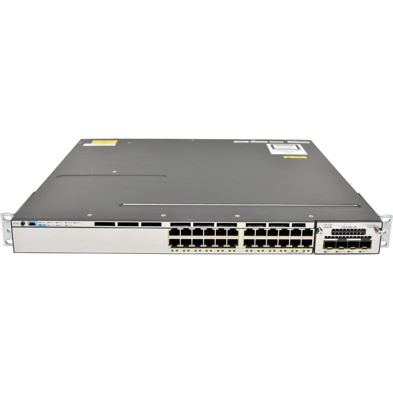 Cisco WS-C3750X-24P-S With C3KX-NM-10G 24-Port  Layer 3 Gigabit Switch (Refurbished)