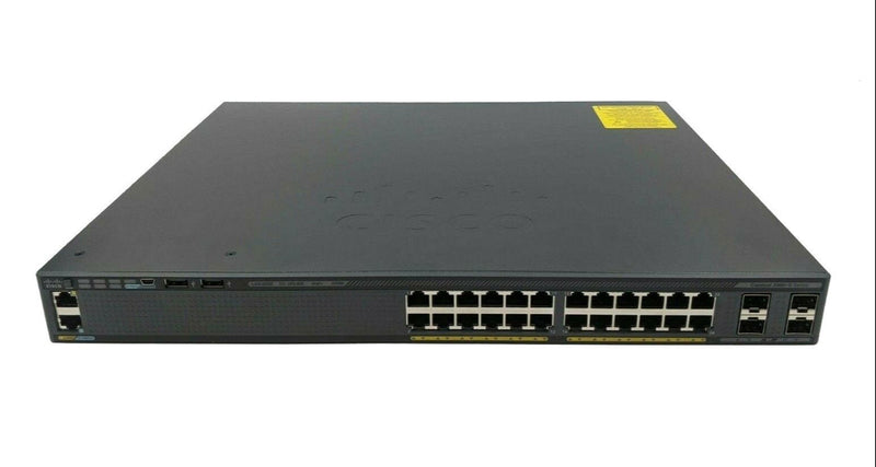 Cisco WS-C2960X-24TS-L 24 Port + 4 SFP Gigabit Ethernet Switch (Used)