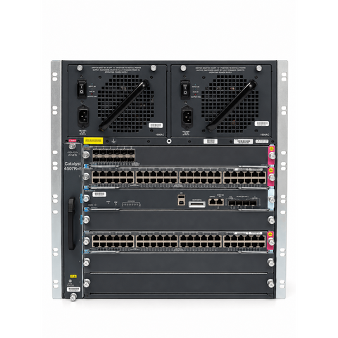 Cisco Catalyst 4507+E With WS-X45-SUP7L-E + WS-X4712-SFP-E + WS-X4648-RJ45-E Modular Network Switch – Demo (New)