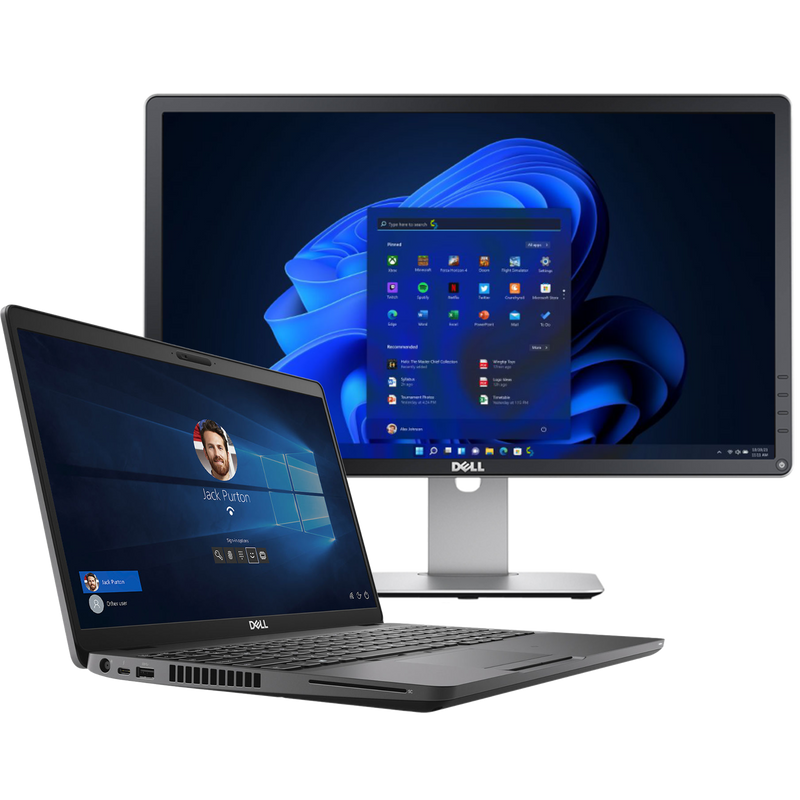 Dell Precision 3540 Intel i7, 8th Gen Workstation Laptop with Monitor + 22" Monitor (Refurbished)