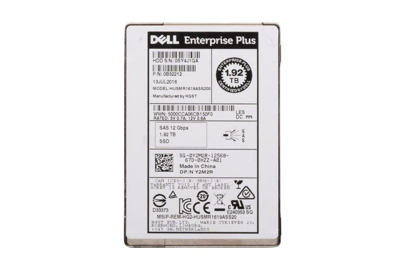 Dell HUSMR1619ASS200 2.5 Inch 1.92TB 12Gb/s SAS Solid State Drive (Refurbished)