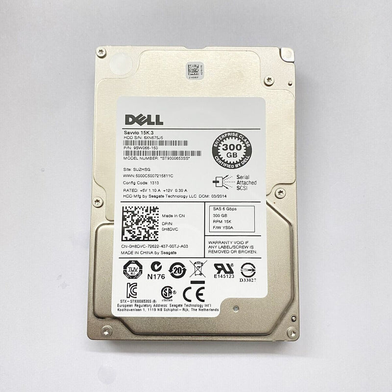 Dell St9300653Ss 2.5 Inch Sff 300GB SAS HDD - 15K (Refurbished)