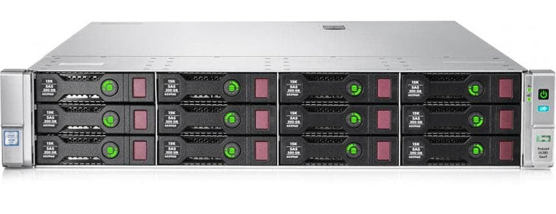 HP ProLiant DL380 Gen9 2U Rackmount Server – 12 LFF + 3 LFF (Rear) – 2 × Xeon E5-2699 V4 – 64GB DDR4 – No HDD – P840 RAID – HP 331i + 546-FLR-2SFP – 2 × 800W – 12 × Caddies + 1 Blanks (Refurbished)