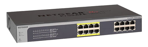 Netgear JGS516PE ProSafe Plus 16 Port Gigabit PoE Switch (Refurbished)