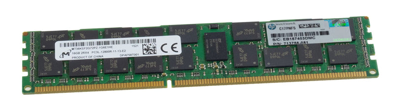 Micron 16GB 2Rx4 PC3-12800R-11-13-E2 DDR3 Server RAM - E2 (Refurbished)