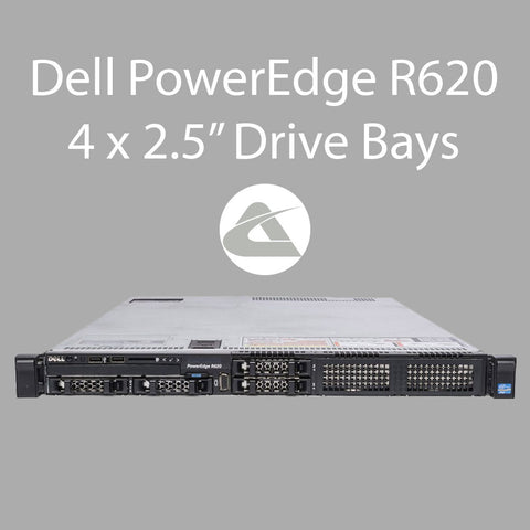 Dell PowerEdge R620: Intel Xeon E5-2640 Six Core, 64GB RAM, 2 x 300GB 2.5 inch 10K SAS Drive, 4-Bays, 1U Rack Server (Used)