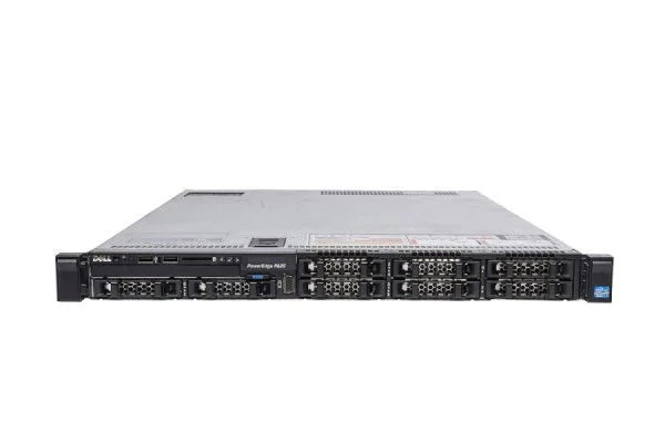 Dell PowerEdge R620 1U Rackmount Server - 8 SFF - 2 x Xeon E5-2660 - 64GB DDR3 - 2 x 300GB SAS - No RAID - Intel i350 - 8 x Blanks - 2 x 750W (Refurbished)
