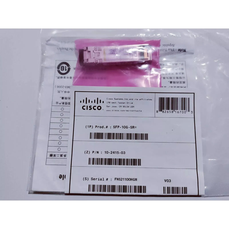 Cisco ONS-SC+-10G-SR 10GB SFP+ SR Transceiver Module