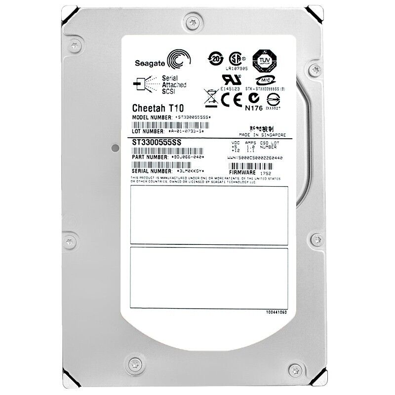 Seagate St3300555Ss - 300GB SAS Hard Drive - 3.5" - 10 000 Rpm - 3GB/S (Refurbished)