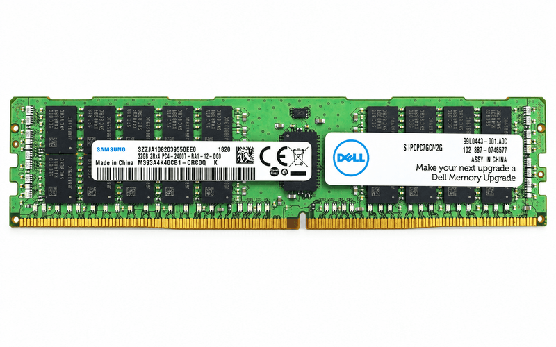 Samsung 32GB 2Rx4 PC4-2400T-RA1-12-DCO DDR4 ECC Registered Server RAM (Refurbished)