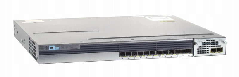 Cisco WS-C3750X-12S-E With C3KX-SM-10G 12 Port Layer 3 Gigabit Switch (Refurbished)