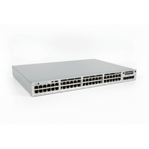 Cisco Catalyst WS-C3850-48F-S 48-Port Gigabit PoE+ Layer 3 Managed Switch with C3850-NM-2-10G 10Gb Network Module (Used)