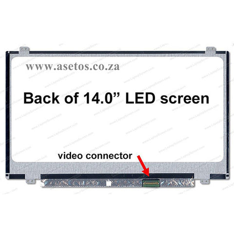 14.0" 40 pin Slim HD LED Replacement Laptop Screen With Bottom Right Connector (Resolution = 1366*768 )
