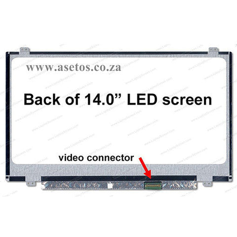 14.0" 30 pin Slim FHD LED Replacement Laptop Screen With Bottom Right Connector (Resolution = 1920*1080 )