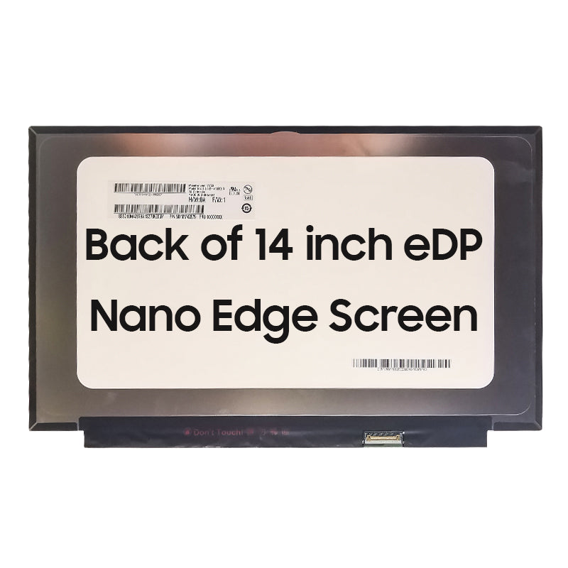 14.0 inch 30 Pin Slim FHD LED NanoEdge Laptop Screen With Bottom Right Connector - No Brackets (Resolution = 1920*1080)