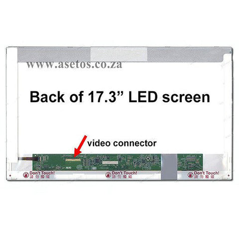17.3" 40 Pin FHD LED Replacement Laptop Screen With Bottom Left Connector (Resolution = 1920*1080 )