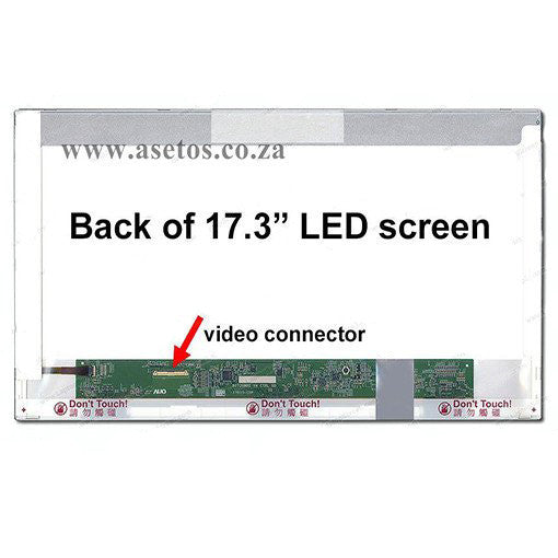 17.3" 40 Pin FHD LED Replacement Laptop Screen With Bottom Left Connector (Resolution = 1920*1080 )