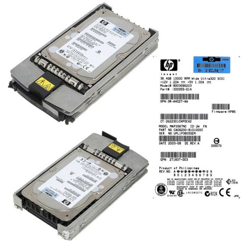 HP 36.4 GB ULTRA320 SCSI 10K RPM Universal Hot Plug Hard Drive 271837-003  (HP Spare #: 289041-001) - New