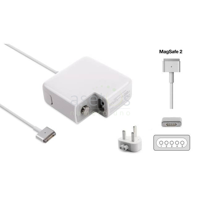 60W Magsafe 2 Apple MacBook Pro Generic Laptop Charger | AC Adapter (16.5V 3.65A) Model  A1435, PSCV600121