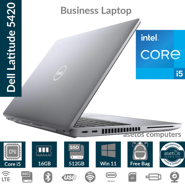Dell Latitude 5420 11th Gen Core i5 - 1145G7 512GB SSD 16GB RAM Win 11 Pro Laptop (Used)