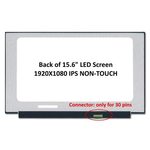 15.6" 30 Pin Slim FHD IPS Non-Edge Laptop Screen With Bottom Right Connector, Fits dell 15-7560 - No Brackets (Resolution = 1920*1080)