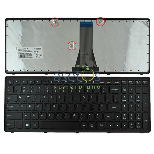 Lenovo IdeaPad FLEX 2-15, G505S, S500, S510, S510P Black Frame, Laptop Replacement Keyboard - US Layout