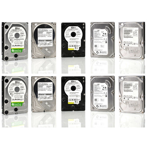 1TB 3.5" SATA Assorted Brands Desktop HDD Hard Drive -Tested & Wiped (Used / Refurbished)