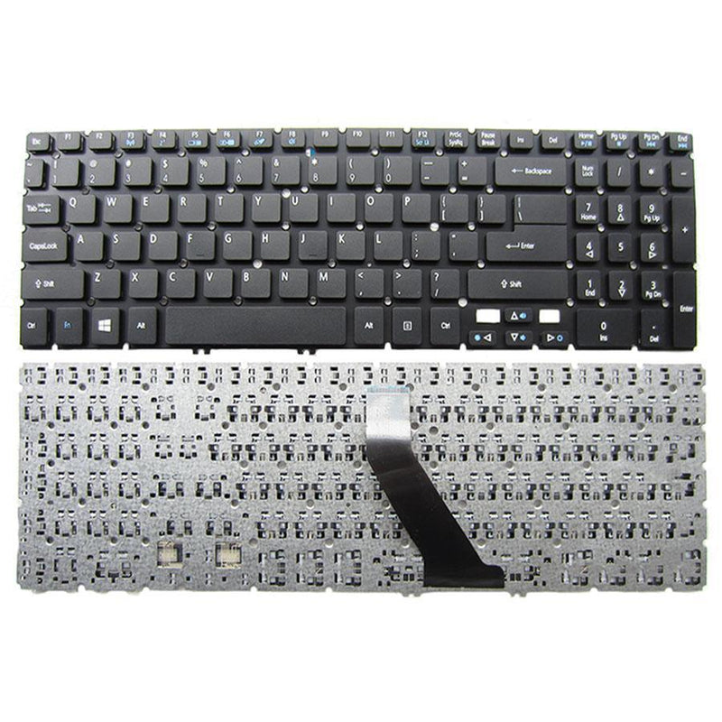Acer Aspire V5 V5-531 V5-571 V5-551G M5-581G M5-581T Laptop Replacement Keyboard - US Layout, Black (No Frame)