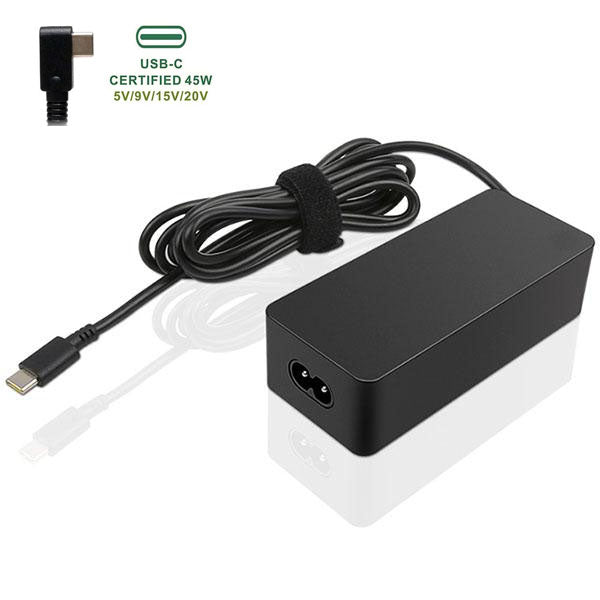 45W USB Type-C / USB-C Generic Power Adapter for HP,  Lenovo, Dell, MacBook, Chromebook | 20V-2.25A 15V-3A 9V-3A 5V-3A