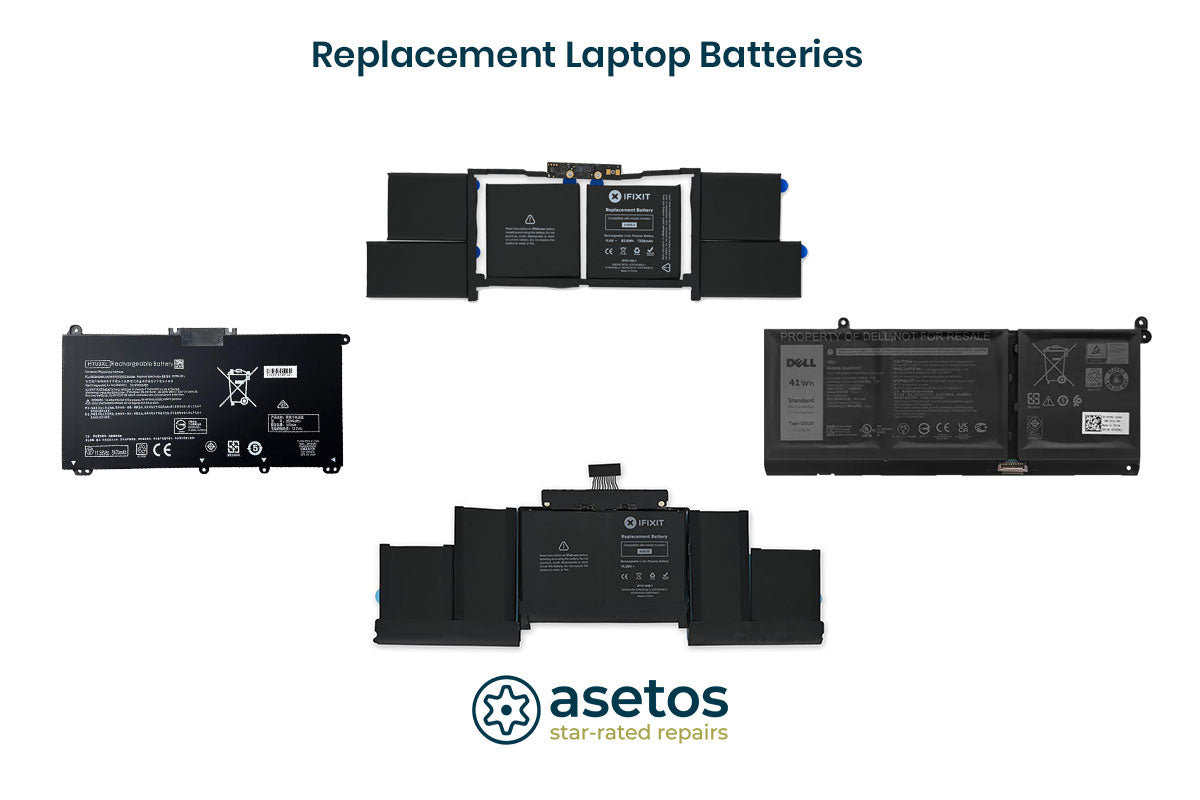 Replacement laptop batteries for all brands at Asetos Computers Rosebank