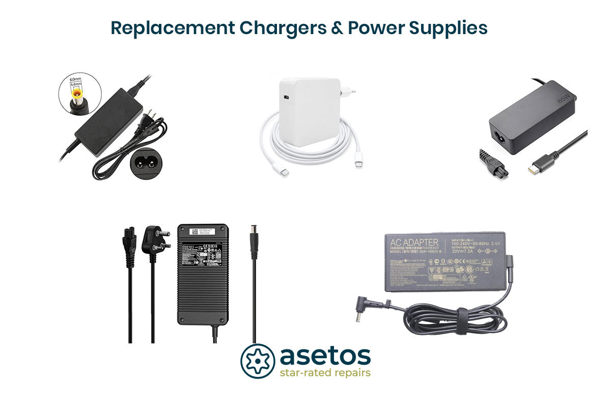 Laptop chargers and AC adapters at Asetos Computers Rosebank